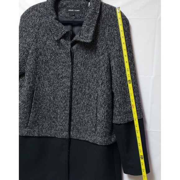 Women's Black Rivet Classy Wool Blend Color Block Winter Coat L Fully Lined NWOT - Picture 9 of 14